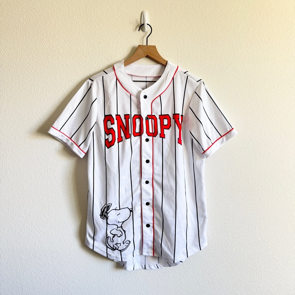 Snoopy Striped Baseball Jersey